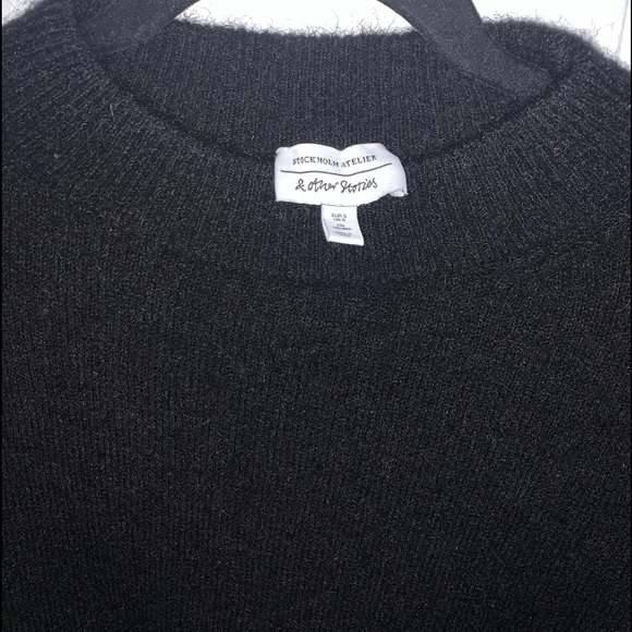 Black Fuzzy & other stories Crew Sweater I Small - Picture 3 of 4